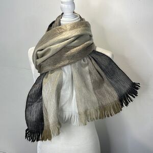 Boho Oversized Scarf color block soft